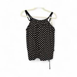 Miraclesuit Black and White Polkadot Tankini Top